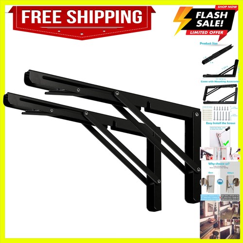 Clt black folding shelf - black,