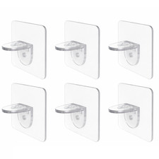6/10 Pack Clear Adhesive Shelf